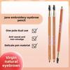 Карандаш для бровей натуральный водостойкий конопляный карандаш для бровей деревянный шест с двойной головкой для визажиста и татуировок карандаш для бровей