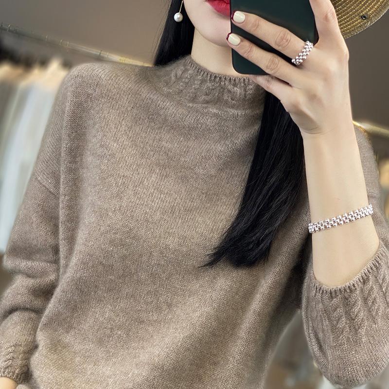 Женский кашемировый свитер Qinghe Cashmere 30% кашемир 70% шерсть Осень и Зима Пуловер Теплый и Модный