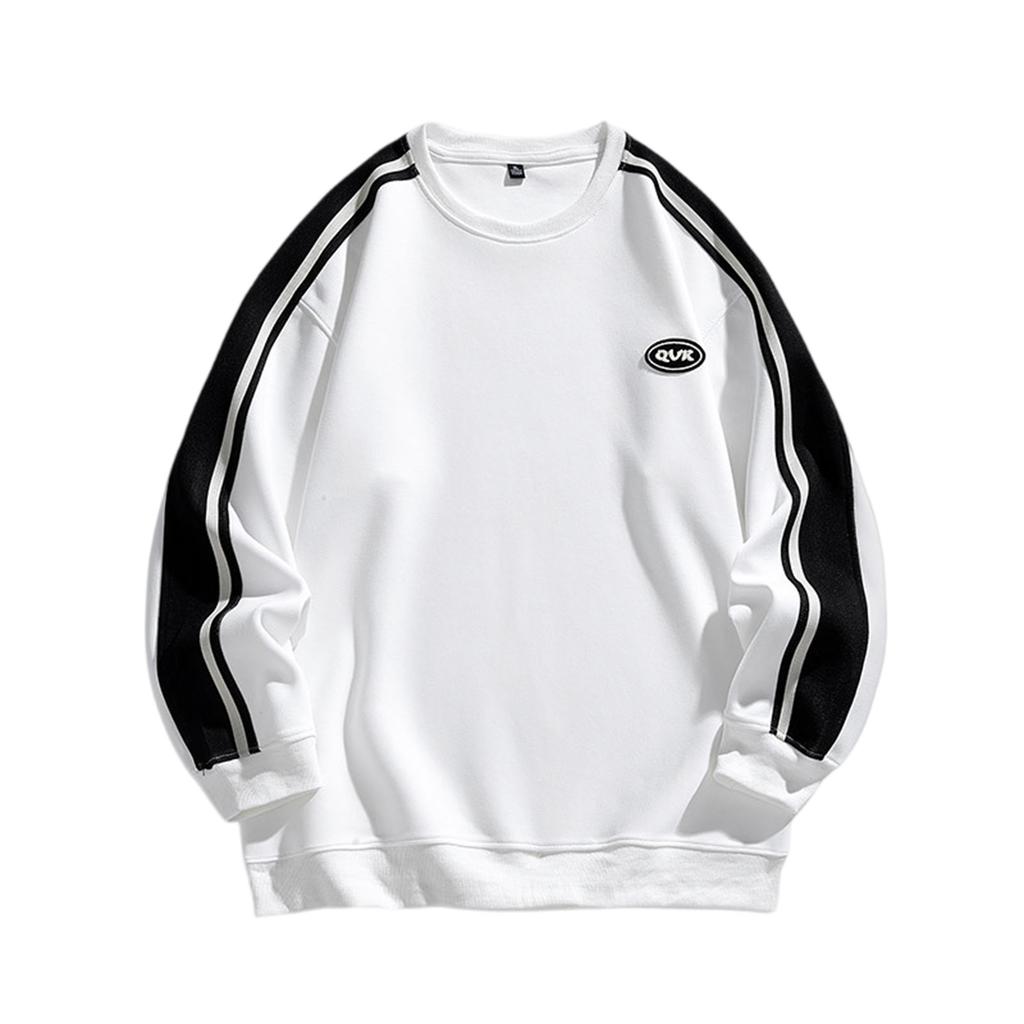 Men's Solid Color Round Neck Long Sleeve Sweatshirt Men's Sports Large Size Casual Round Neck Sweatshirt