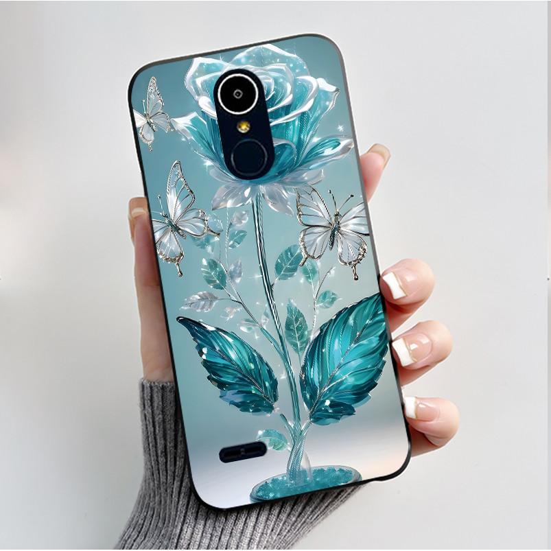 Чехол для LG K8 2017/LG K8 2018/LG K9 2018 Мягкий Силиконовый Черный Корпус для LG K10 2016/LG K10 2017 Чехол Милый Цветочный Мультяшный Чехол