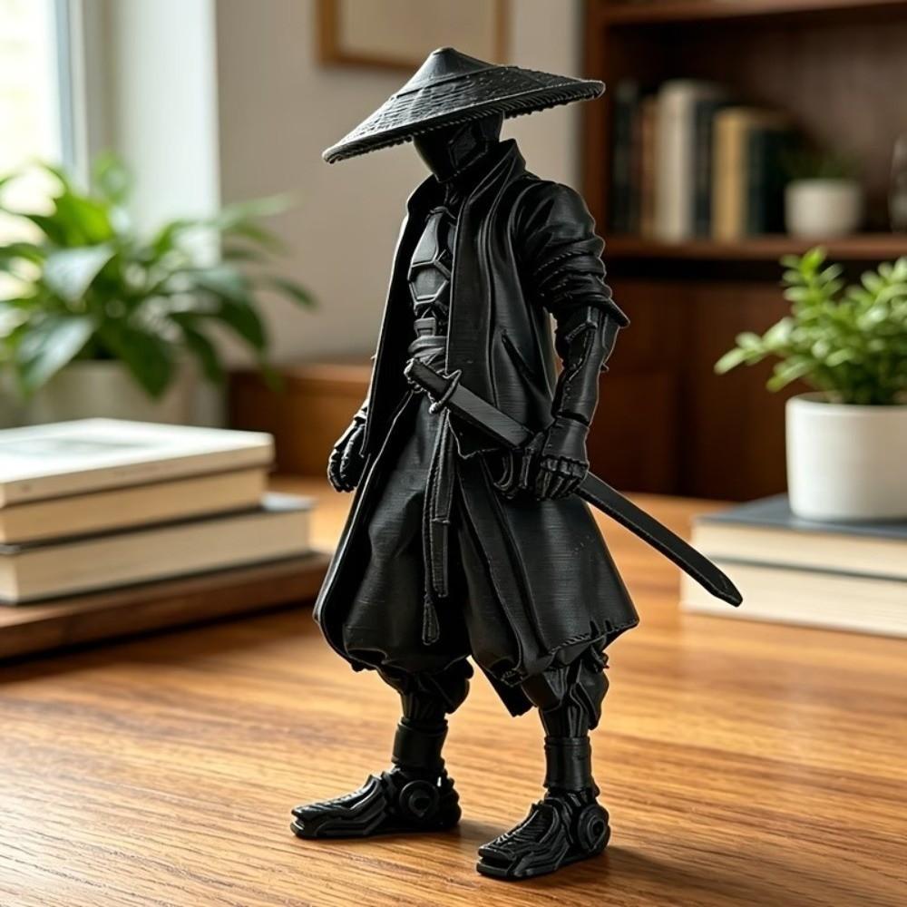 Decorative Model 3D Printed Warrior Ornament Creative Samurai Ornaments Desk Decoration Gift
