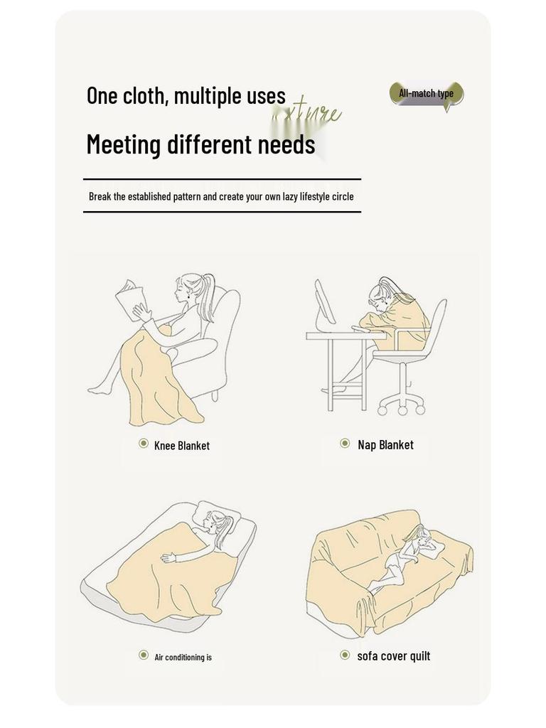 Chenille High-End Sofa Cover Blanket - Universal Four Seasons Cushion Pad, Light Luxury.