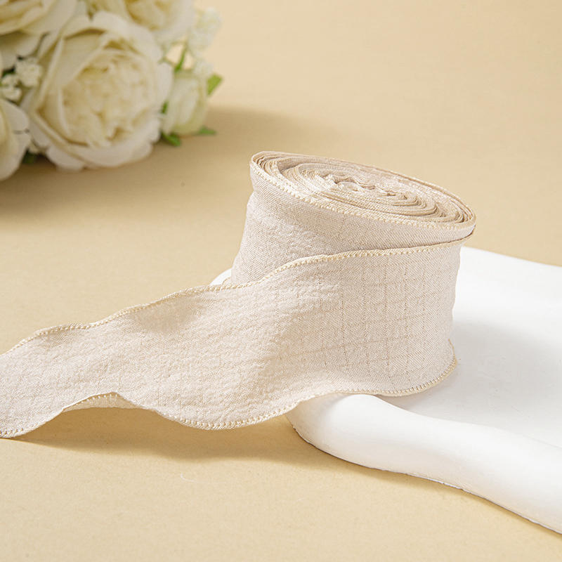 DIY Cake Bouquet Flower Fish Tail Yarn Packaging Ribbon Ruffle Lace Folding Ribbon Linen Wave Lace Ribbon
