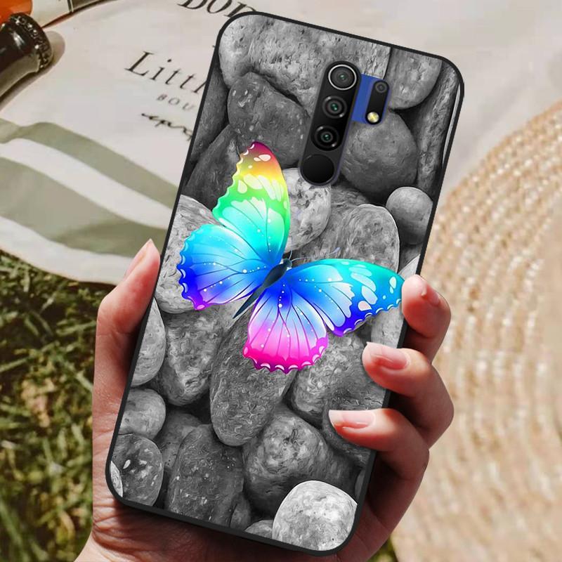 Для чехла Xiaomi Redmi 9 Чехол Кот Цветок волк Силиконовый чехол для Redmi 9 redmi9 Чехол Бампер 6.53" Ударопрочный Чехол для телефона Coque