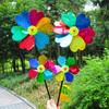 1 шт. Красочный пайеточный вертушка Пластиковый декор в форме сердца Ветряная мельница Декор для улицы Сад Газон Праздничный Яркие цвета Вращающаяся Веселая Сцена