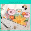 Lemon Cherry Colorful Blossoms Floral Patterns Diatom Mud Cushion Toilet Carpet