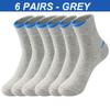 High Quality 6Pairs/Lot Combed Cotton Men's Socks Black White Casual Breathable Solid Color Sport Socks EUR 38-45
