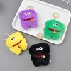 Soft Ugly Doll Plush Keychain PP Cotton Bell Hair Ball Key Chain  Female Lady Girl