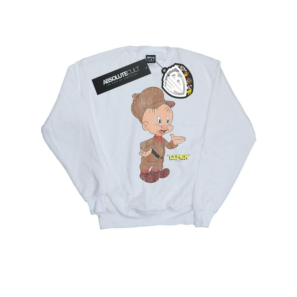 Looney Tunes Mens Elmer Fudd Distressed Sweatshirt