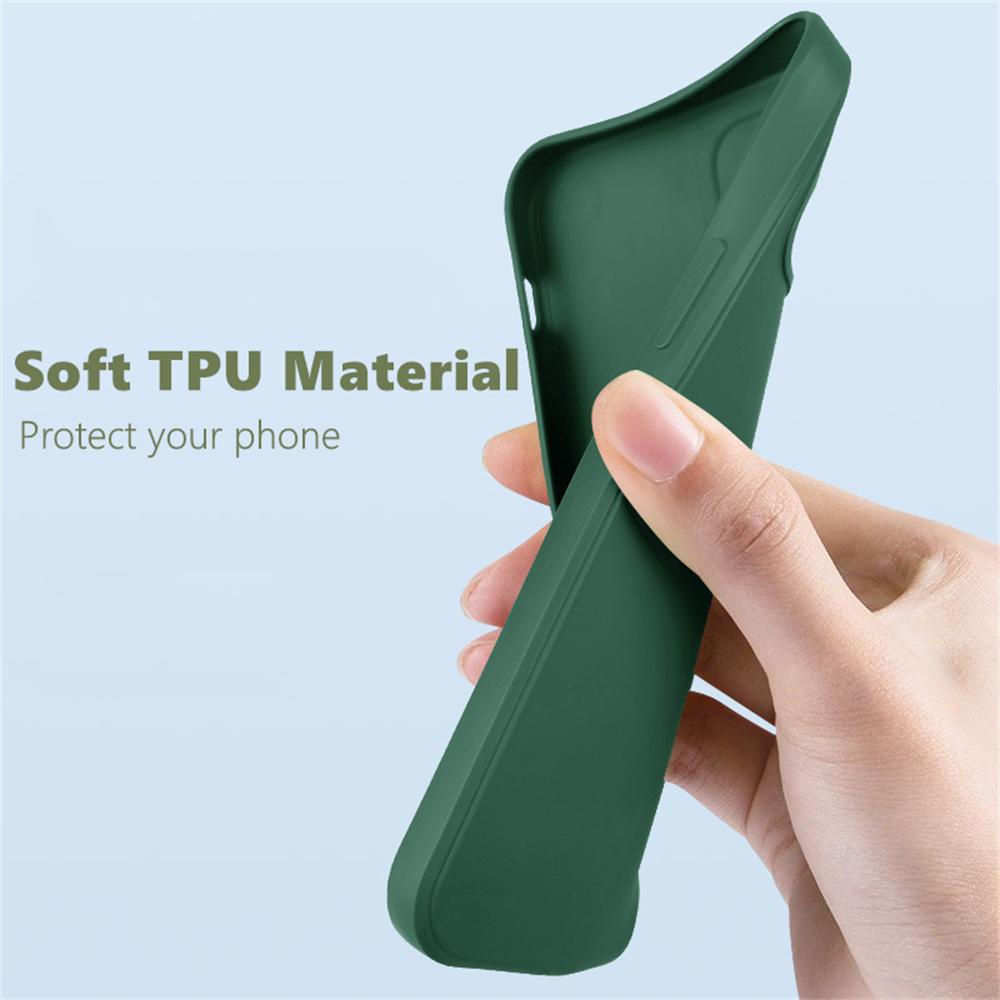 Ультратонкий Нескользящий Чехол Зеленый чехол Для iPhone 17 16 15 14 13 11 12 Pro Max Mini Air Защита Камеры Линза Простой Чехол для Телефона