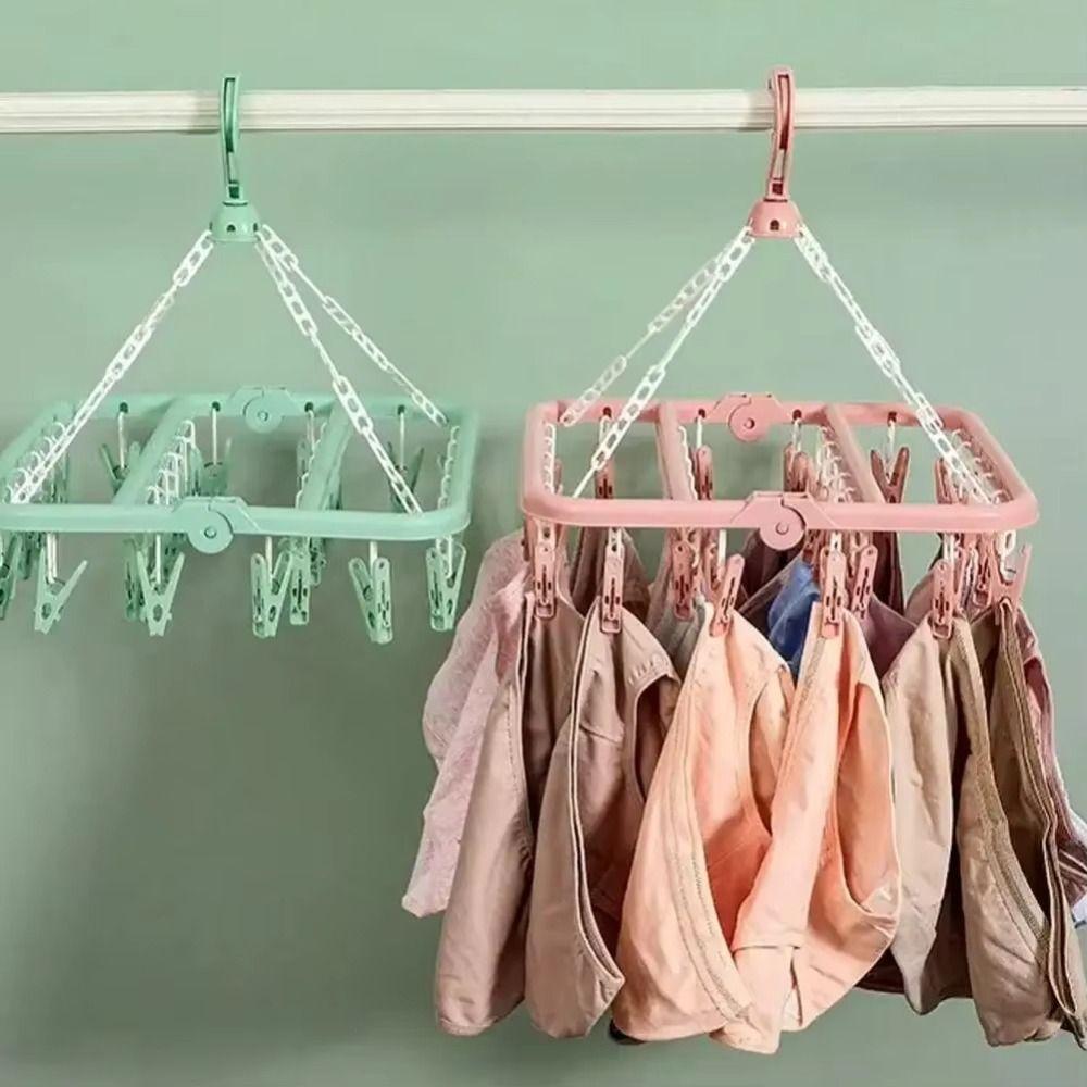 Heavy Duty Drying Rack Extra Thick Drying Hanger Multi-Functional Multi Clip Hanger Laundry Room