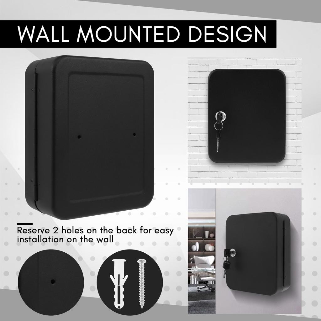 Ключница с замком Шкаф для ключей 20 крючков Настенный ящик для хранения ключей Органайзер для ключей для автодилера Управляющего недвижимостью Горячий