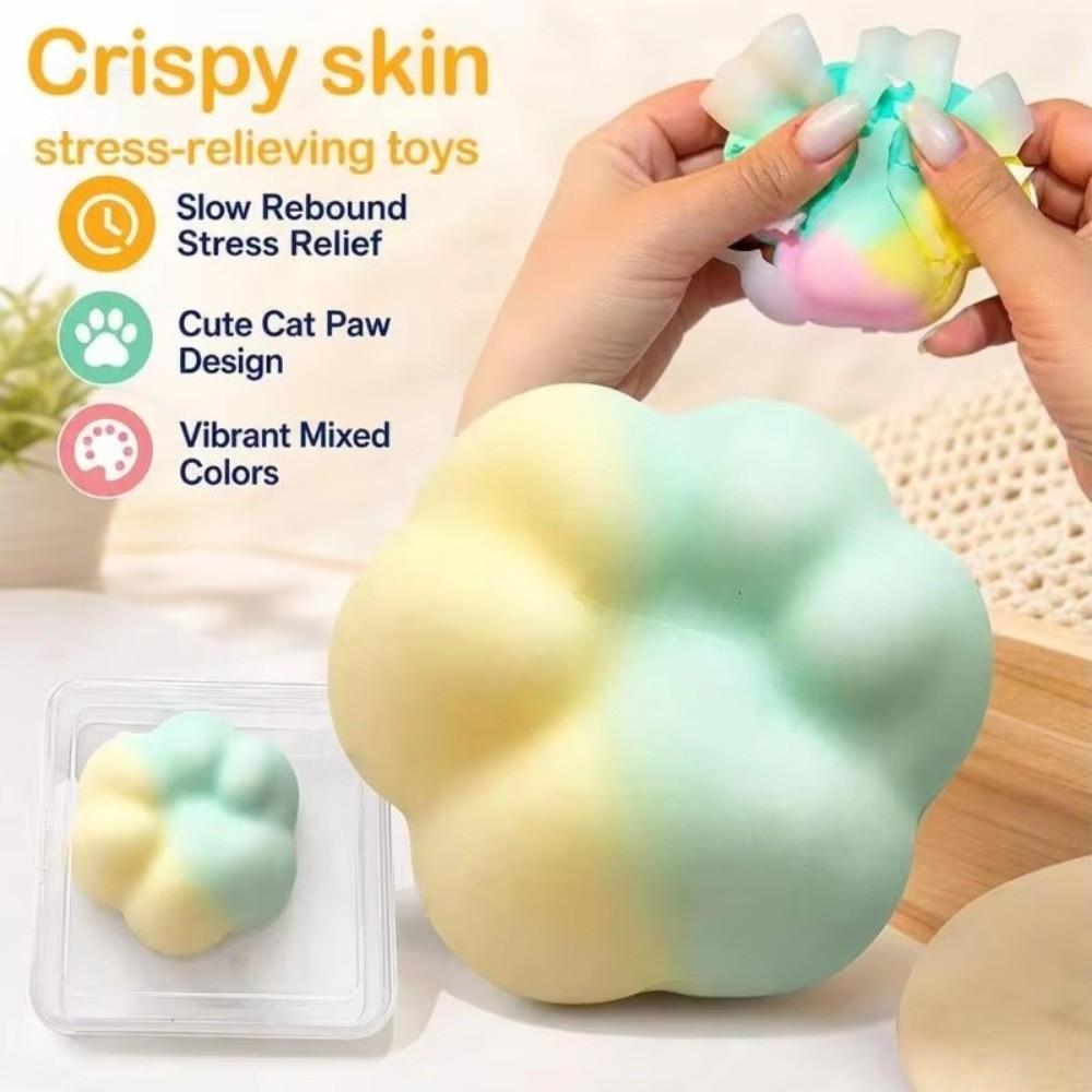 Crispy Skin Crispy Fidget Toy Super Soft TPR Crispy Pinch Toy Cat Paw Squishy Toy Leisure Time