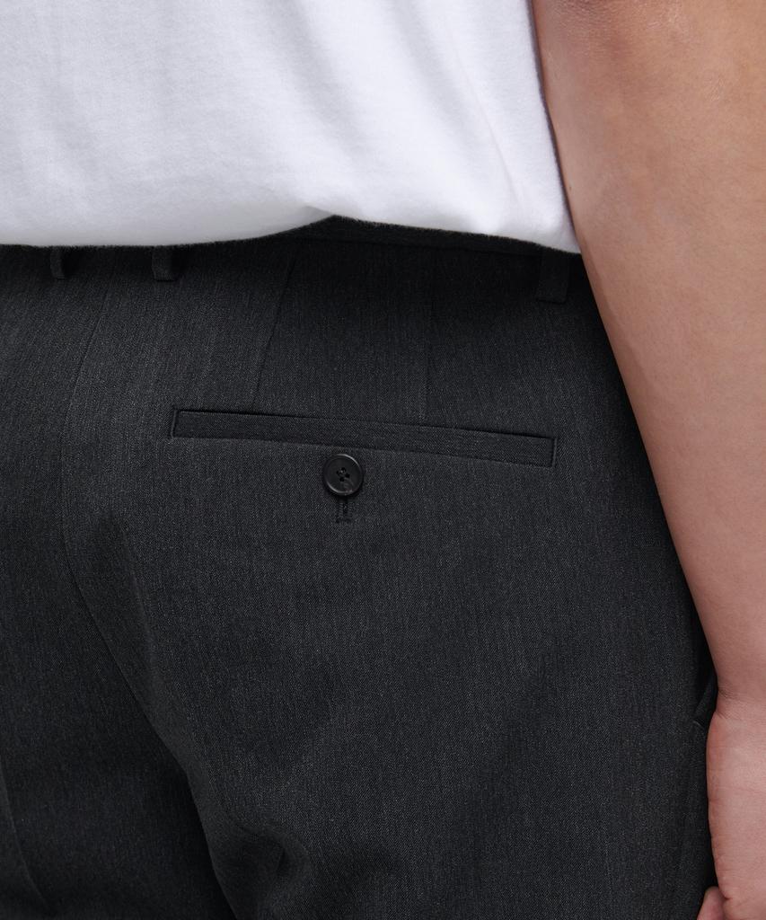 MUSINSA STANDARD Carrot Hidden Banding Crop Slacks [Charcoal Gray]