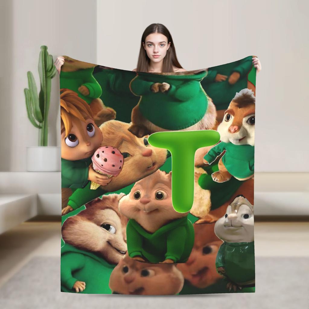 Alvin and the Chipmunks Blanket Cozy Soft Throw Blankets for Couch 50x60 Inch Multisize Plush Thin Quilt