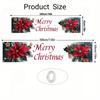 Merry Christmas Holiday Outdoor Christmas Banner, Garden Fence Porch Party Decor
