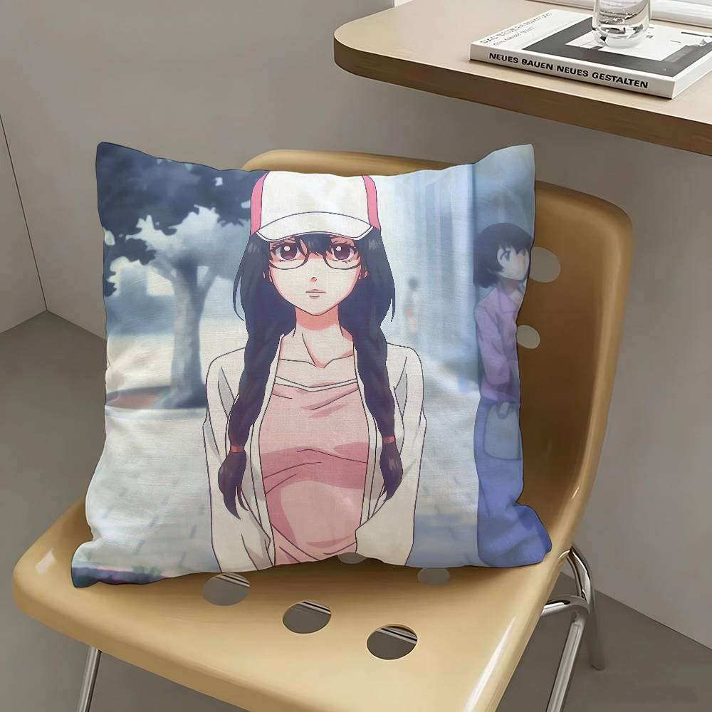 1pc Anime Kono Oto Tomare Character Pillow Case Fashion Square Pillowcase Bedroom Sofa Room Ins Decoration Leisure