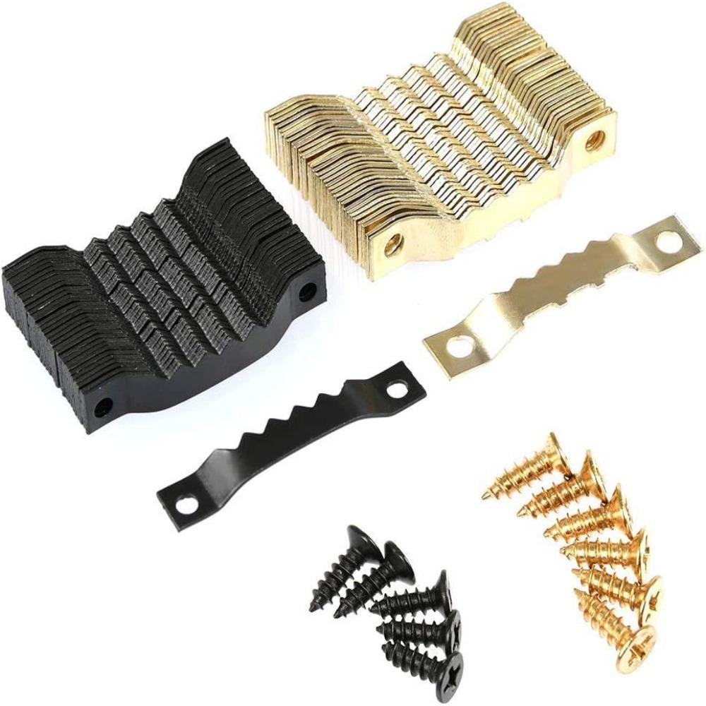 Multi Functional Saw Tooth Hooks With Screw Picture Hanging Metal Hook Wall Oil Painting Mirror