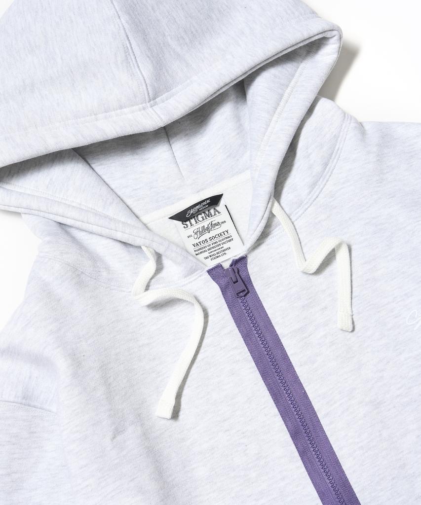 Худи на молнии Stigma Oversized Белый меланж