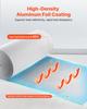 Reflective Insulation Roll, EPE Foam Core Radiant Barrier, 3mm 76.2m x 1.22 m, Aluminum Foil White PE Film Heat Reflective Shield, Thermal Insulation