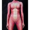 Women 3D Digital Printing Halloween Cosplay Tights Jumpsuit Adult One-piece Carnival Party Stage Show Dance Costume Outfit