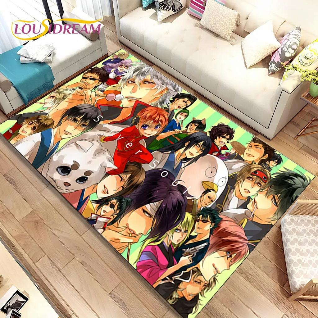 3D Gintoki Kagura Gintama аниме коврик, ковер для гостиной, спальни, дивана, коврик для украшения, детские игры, нескользящий напольный коврик