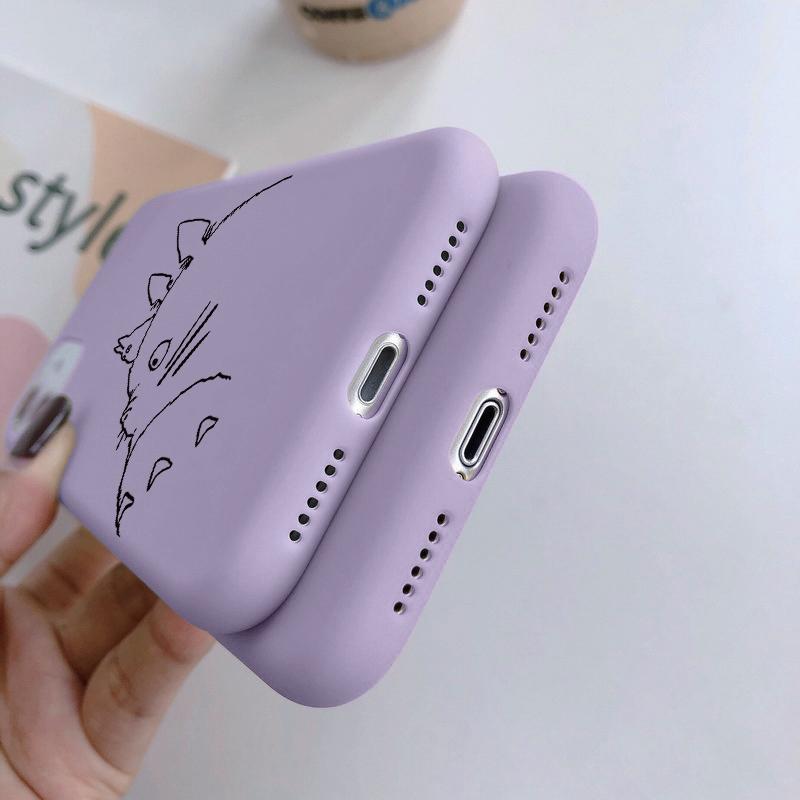 Чехол для телефона Totoro Couple для iPhone 15 Samsung A55 S24 FE S25 M35 Xiaomi Redmi Note 13 Pro 14C Huawei Honor Realme противоударный матовый чехол с защитой от царапин