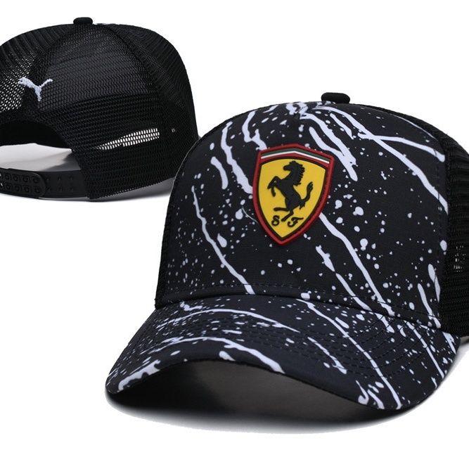 Embroidery Car Logo Baseball Cap Adjustable Casual Sunscreen Hats Sports Caps For Ferrari F430 Stradale 458 488 599 612 FF F12 JQ2