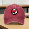 Antifa Anarcho Washed Baseball Cap  Casual Sun Trucker Hat Summer Couple Women Kpop Rock Snapback Cap