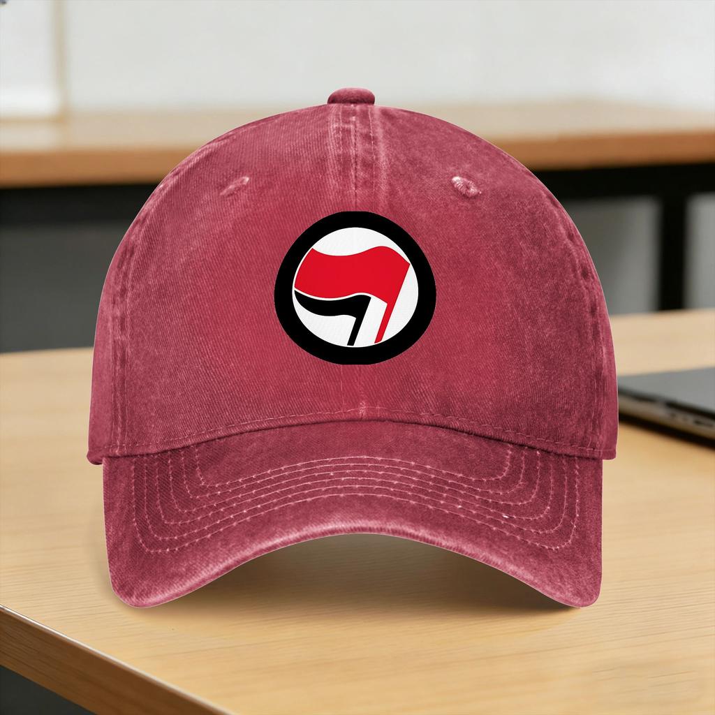 Antifa Anarcho Washed Baseball Cap Casual Sun Trucker Hat Summer Couple Women Kpop Rock Snapback Cap