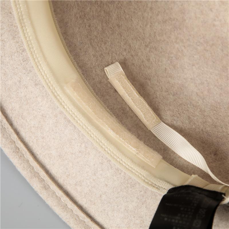 Элегантная фетровая шляпа из шерсти во французском стиле для женщин - осенне-зимняя шикарная легкая фетровая кепка с бантом в стиле рыбалки