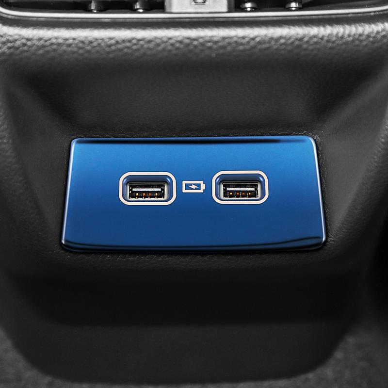 Для Honda Civic 11th Gen 2022 2023 Нержавеющая сталь Автомобильная задняя розетка для кондиционера Vent USB-крышка Накладка-наклейка