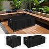 Rectangular Outdoor Patio Firepit Cover Windproof Table Cover Leak-Proof Protection Fire Pit Cover for All-Season Use