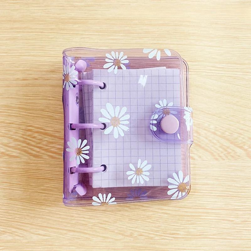 Мини-органайзер с 3 отверстиями в виде ромашки, органайзер для заметок, тетрадь, журнал, дневник, папка-переплет Kawaii, школьные принадлежности