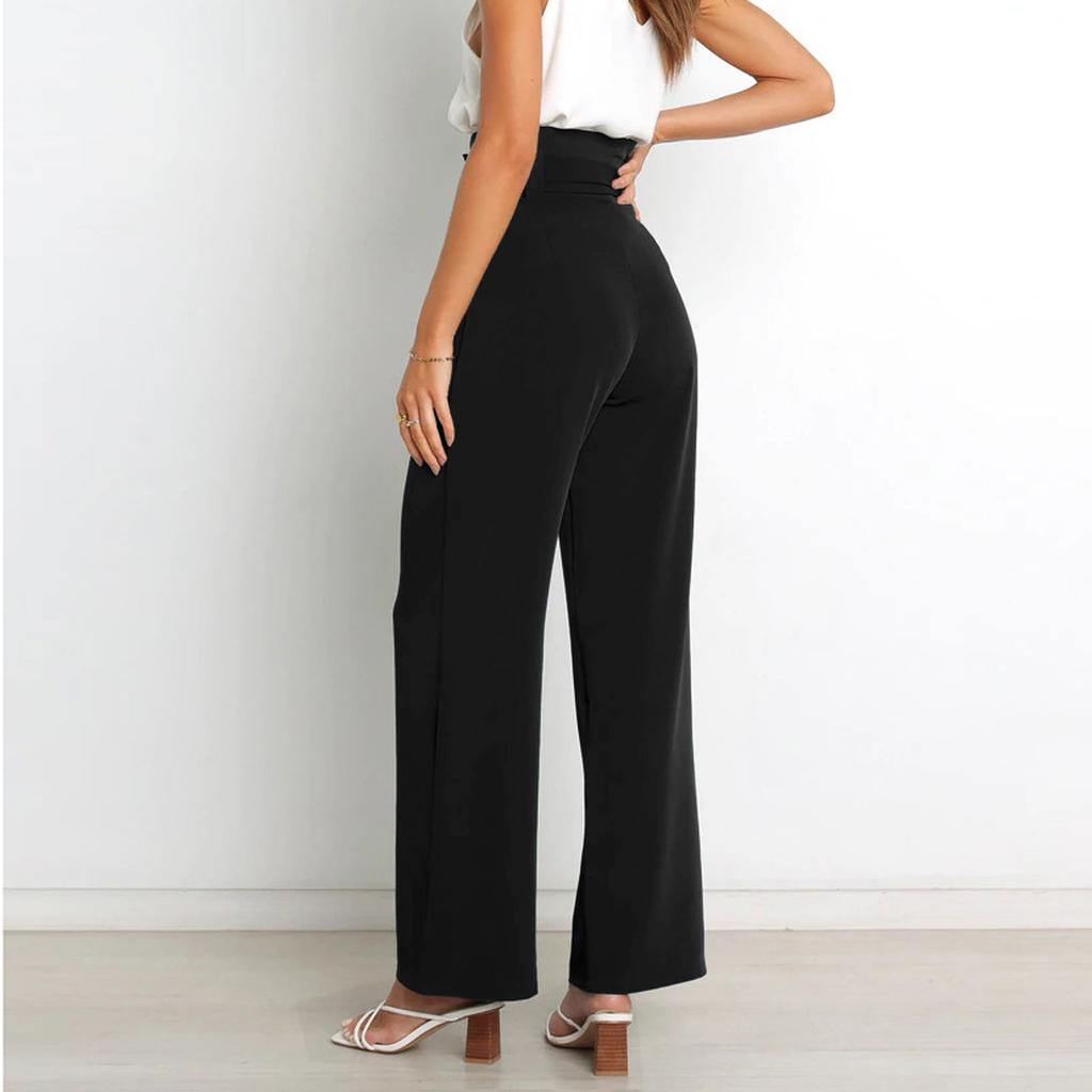 Женские повседневные брюки с темпераментом на рабочем месте, свободные и универсальные прямые брюки, брюки