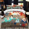 Japanese-Style Duvet Cover Set King Queen Full Size Ukiyo-e Theme Wave Pattern Polyester Bedding Set Fuji Mountain Exotic Style