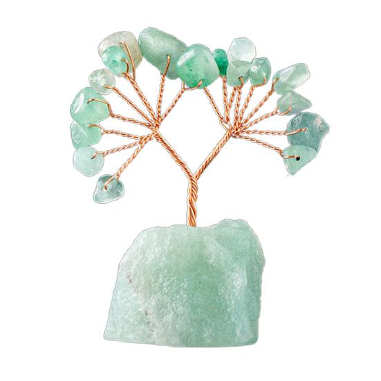 Красочный орнамент дерева из натурального камня с базовой положительной целебной энергией Медная проволока Камень жизни Денежное дерево Настольное украшение по фэн-шуй Медитация