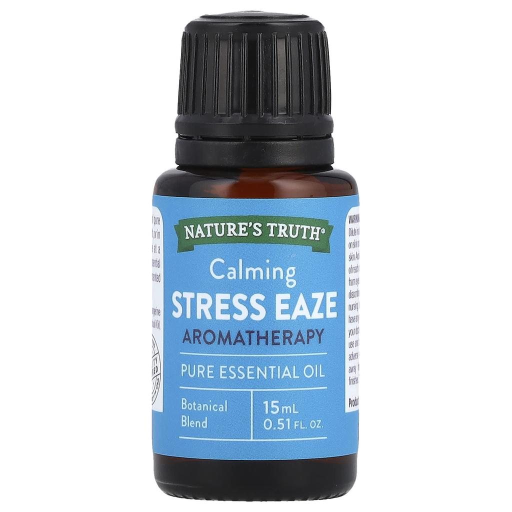 Nature's Truth Pure Essential Oils, Calming Stress Ease, 15 Ml (0.51 Fl Oz)