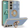 Case - BOOLING - for Samsung Galaxy A15 4G/5G - Shockproof - Liquid Silicone - 360° Ring Stand