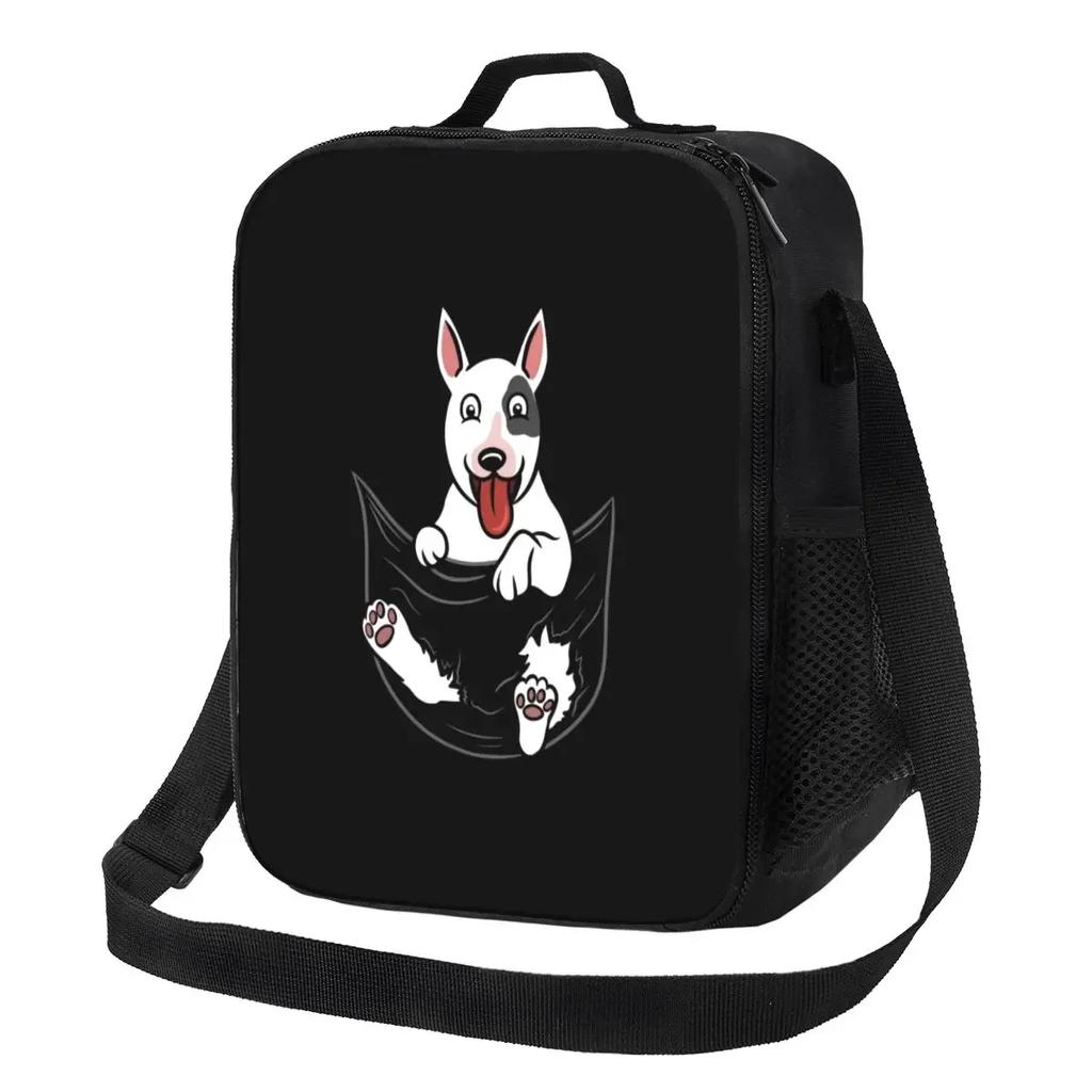 Rainbow Bullies Funny Bull Terrier Insulated Lunch Tote Bag for Dog Resuable Thermal Cooler Food Bento Box Work School Travel