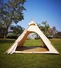 2 м семейная уличная хлопковая парусиновая кемпинговая трехсезонная водонепроницаемая палатка от муравьев с двойной дверью в форме пирамиды для 2-3 человек