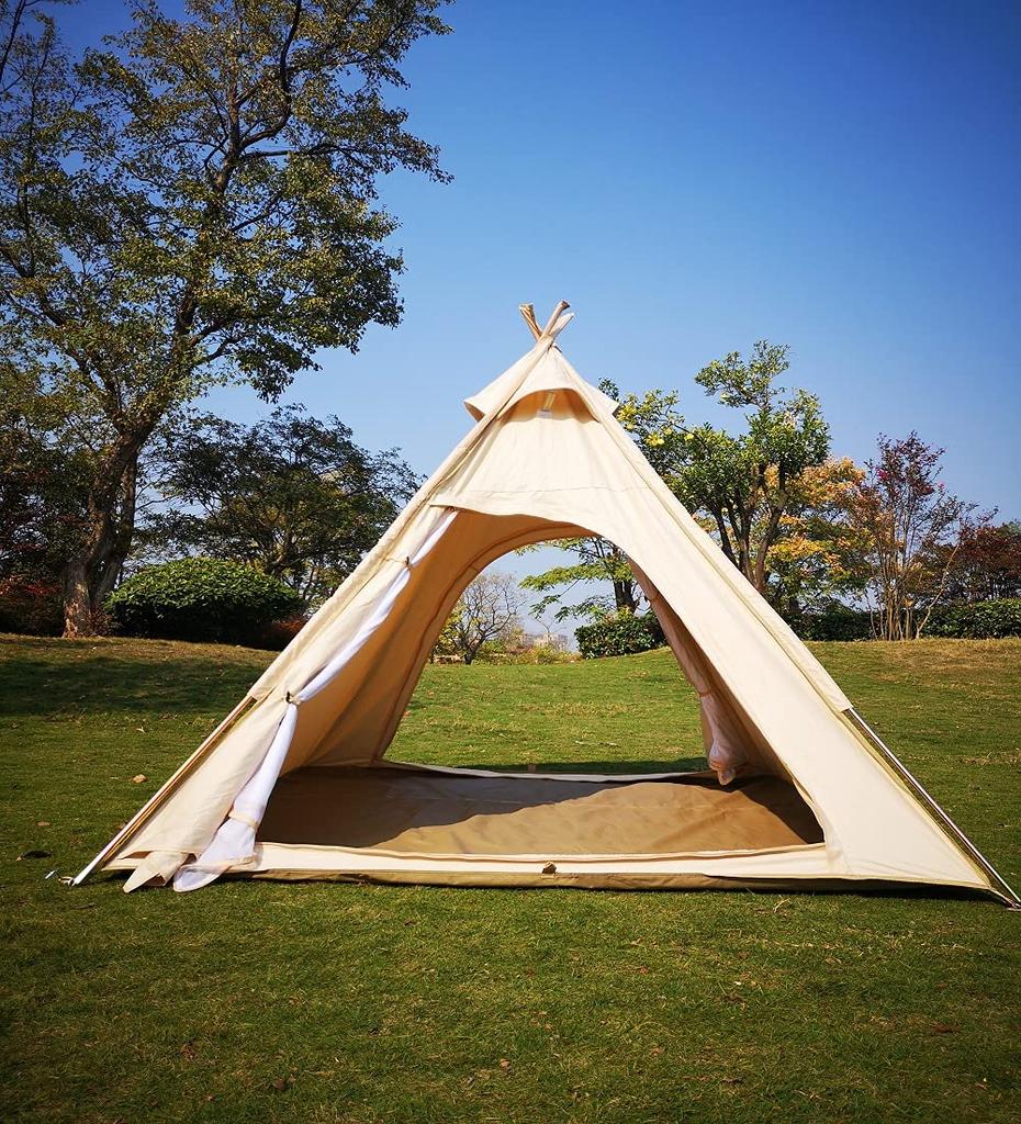 2 м семейная уличная хлопковая парусиновая кемпинговая трехсезонная водонепроницаемая палатка от муравьев с двойной дверью в форме пирамиды для 2-3 человек