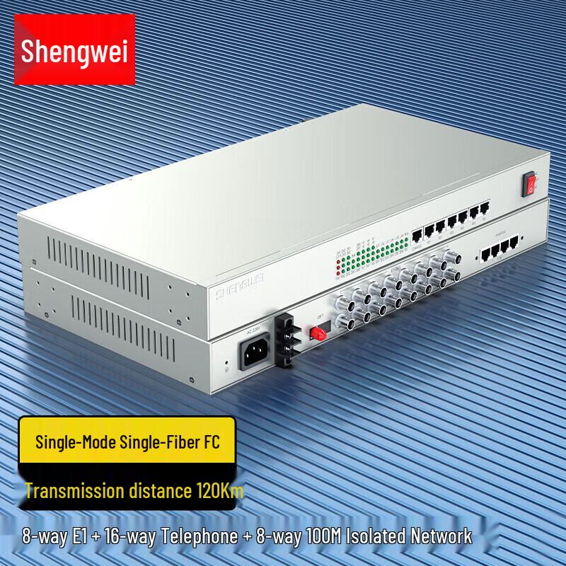 Shengwei 8E1 16Телефон 8 Ethernet PCM Оптический Мультиплексор