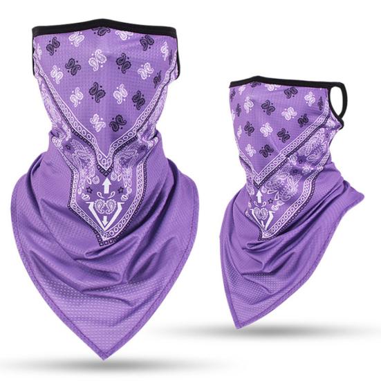 Outdoor Paisley Print Earloop Face Anti-UV Breathable Scarf Cover Neck Gaiter