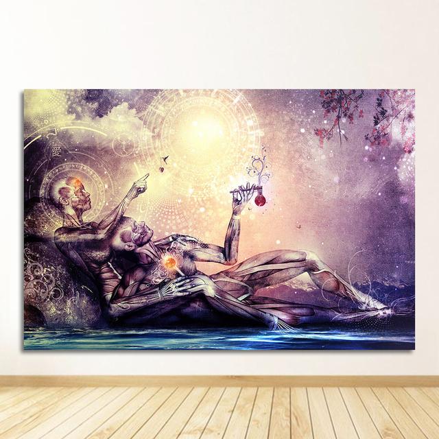 Модульные картины Life, современное украшение дома, настенное искусство, печать на холсте, живопись, постер для спальни, Алекс Грей, психоделическое триповое дерево, без рамки
