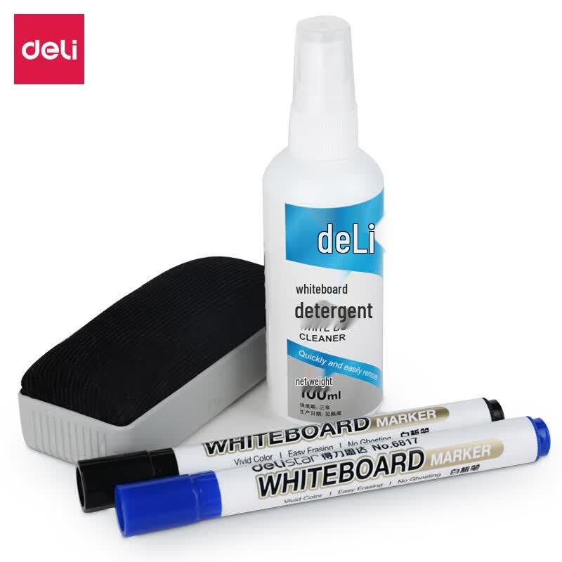Deli Whiteboard Marker and Cleaning Set