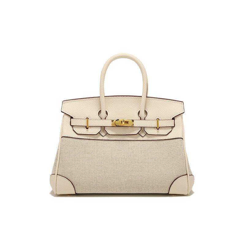 Autumn women's foreskin with canvas contrasting platinum bag, portable shoulder oblique span bag
