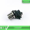 M12 Aviation Waterproof Gold-Plated Bent Pin PCB Solder Connector: Male/Female Socket, 2/3/4/5/8 Pin.