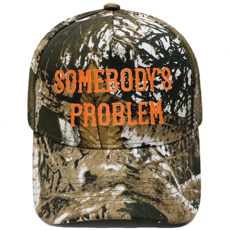 SomeBODY'S PROBLEM Truck Driver Hat Embroidery Vintage Color Matching Baseball Cap Men's and Women's Casual