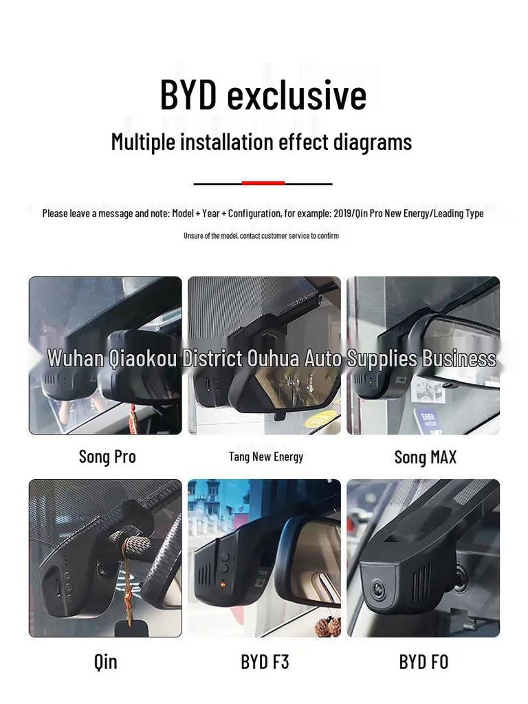 BYD Song Pro/Max, Qin Pro WiFi Dash Cam – Original Style, Hidden Installation for Fuel Version.